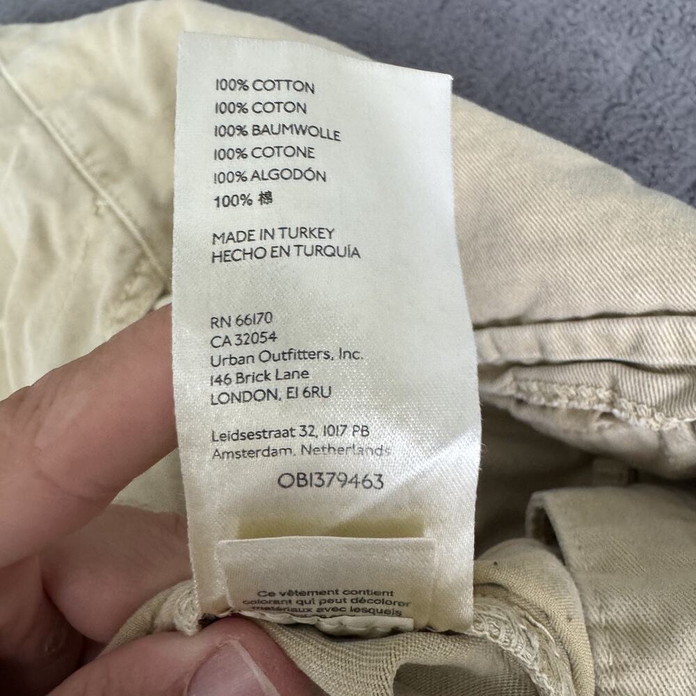 Free People Women's Pleated Tapered Pants Beige Boho Chino Khaki Size 2 - Picture 5 of 11
